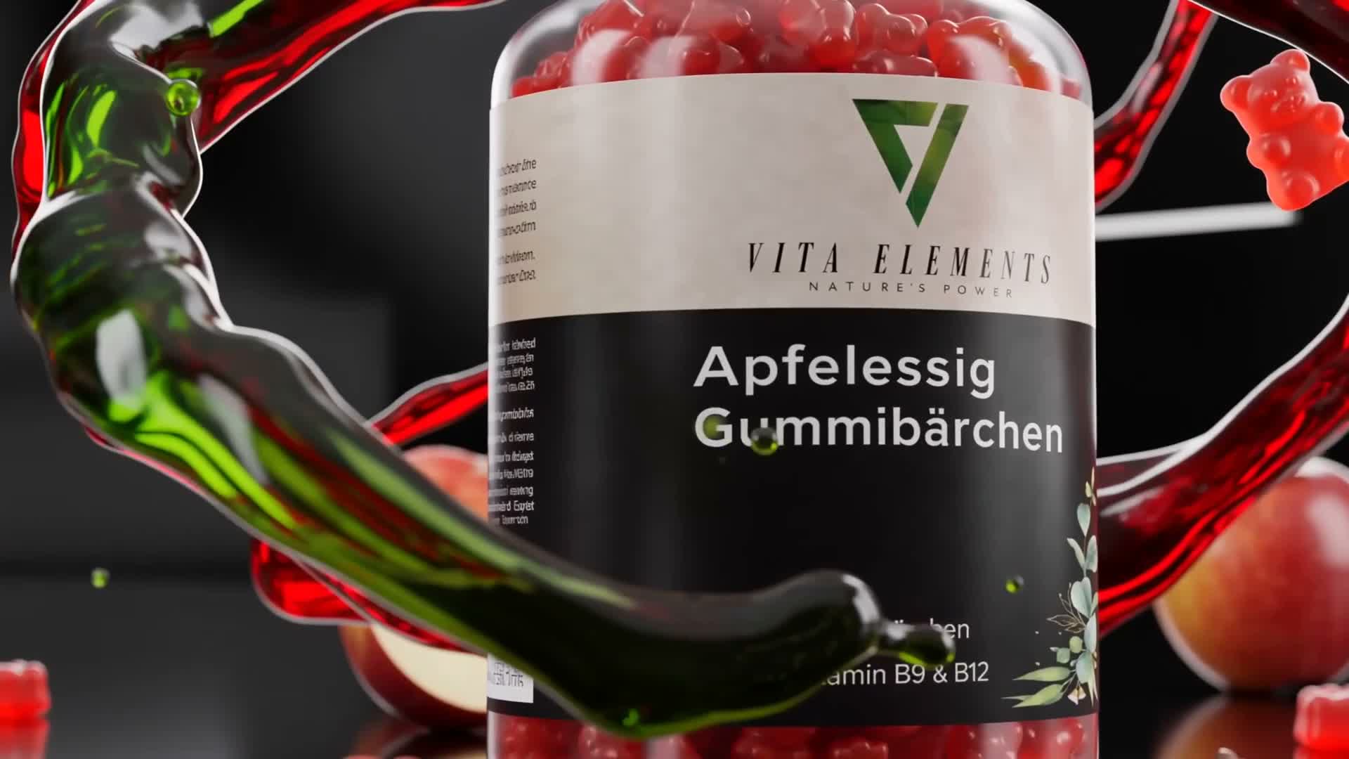 Vita Elements Apfelessig Gummibärchen 60 Stk – , Vitamin Produktbild-Vorschau 7