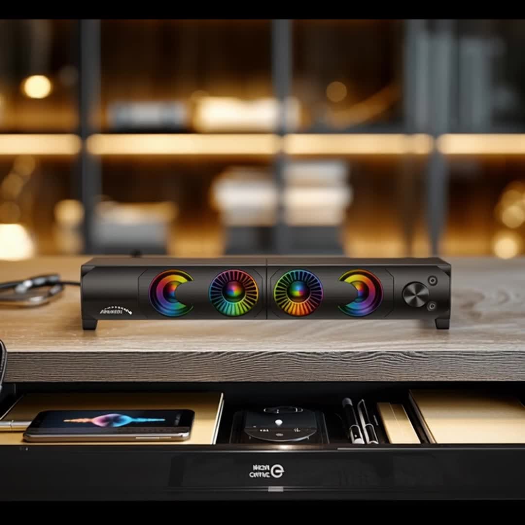 2 in 1 2.0 PC-Lautsprecher mit Soundbar Funktion Produktbild-Vorschau 7