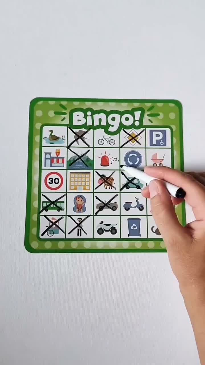 LuukyBB Auto Bingo für Kinder – Reisespiel Set mit 5 Produktbild-Vorschau 5