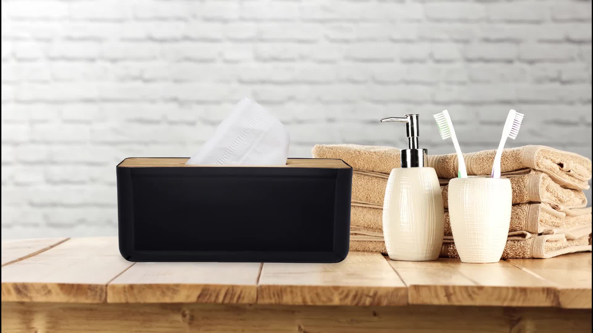 relaxdays Taschentuchbox Bambusdeckel Produktbild-Vorschau 7