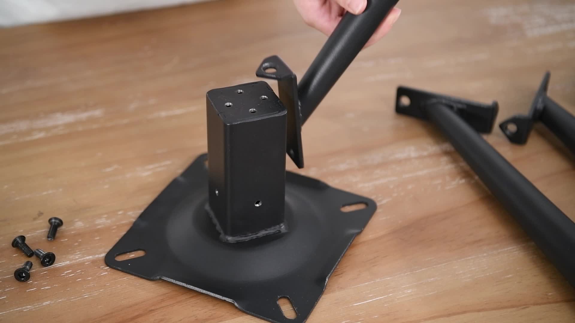 Duhome Esszimmerstuhl 360° Drehbar Loungesessel Chenille Produktbild-Vorschau 7