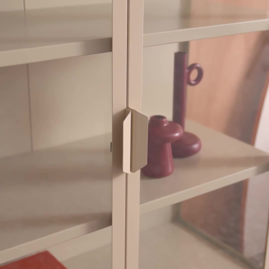sweeek - Schrank aus Stahl und gehärtetem Glas, 2 Türen, 80 Produktbild-Vorschau 7