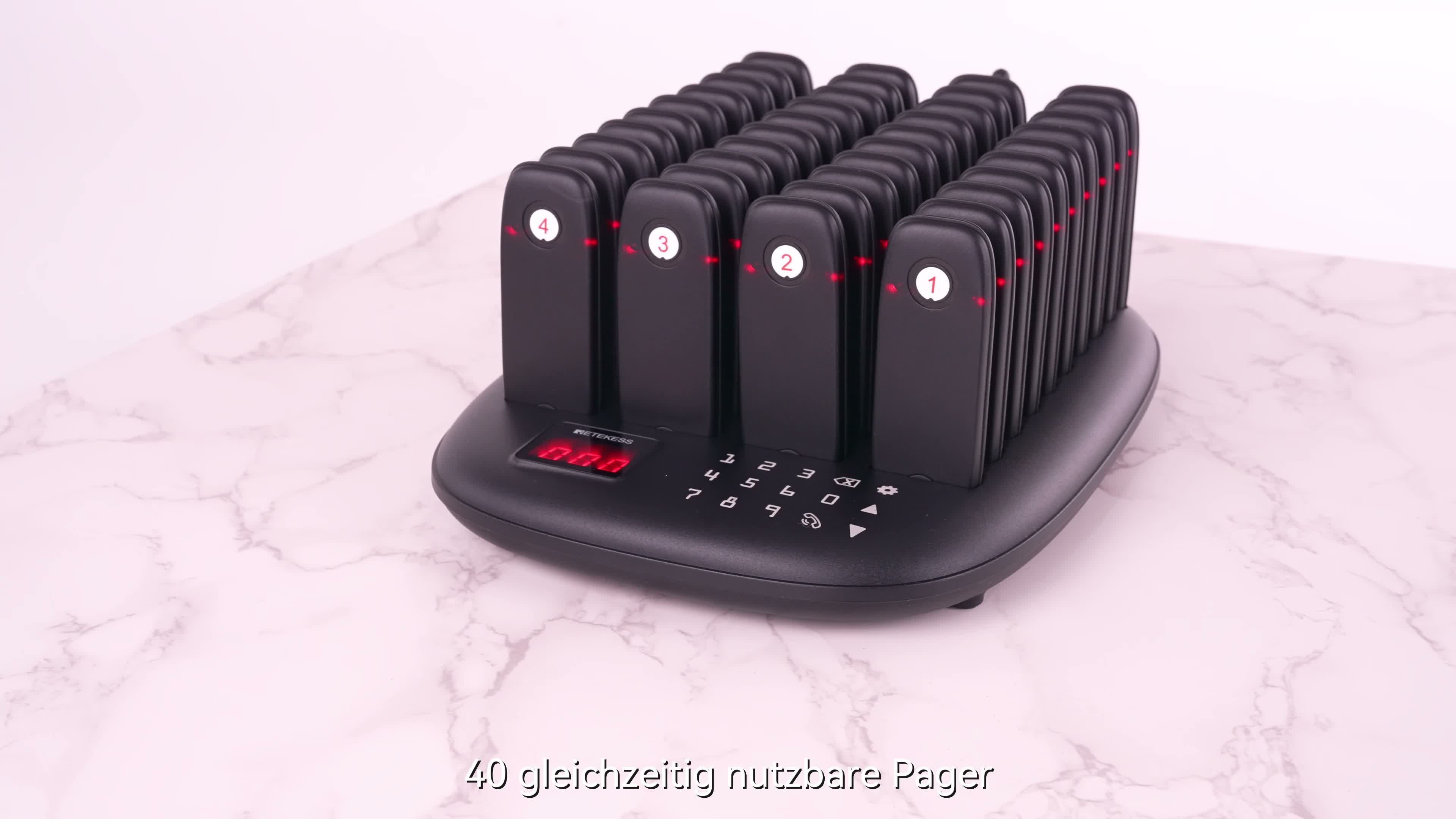 Retekess TD175M Restaurant Pager System, Alarmanlagen, 800 Produktbild-Vorschau 7