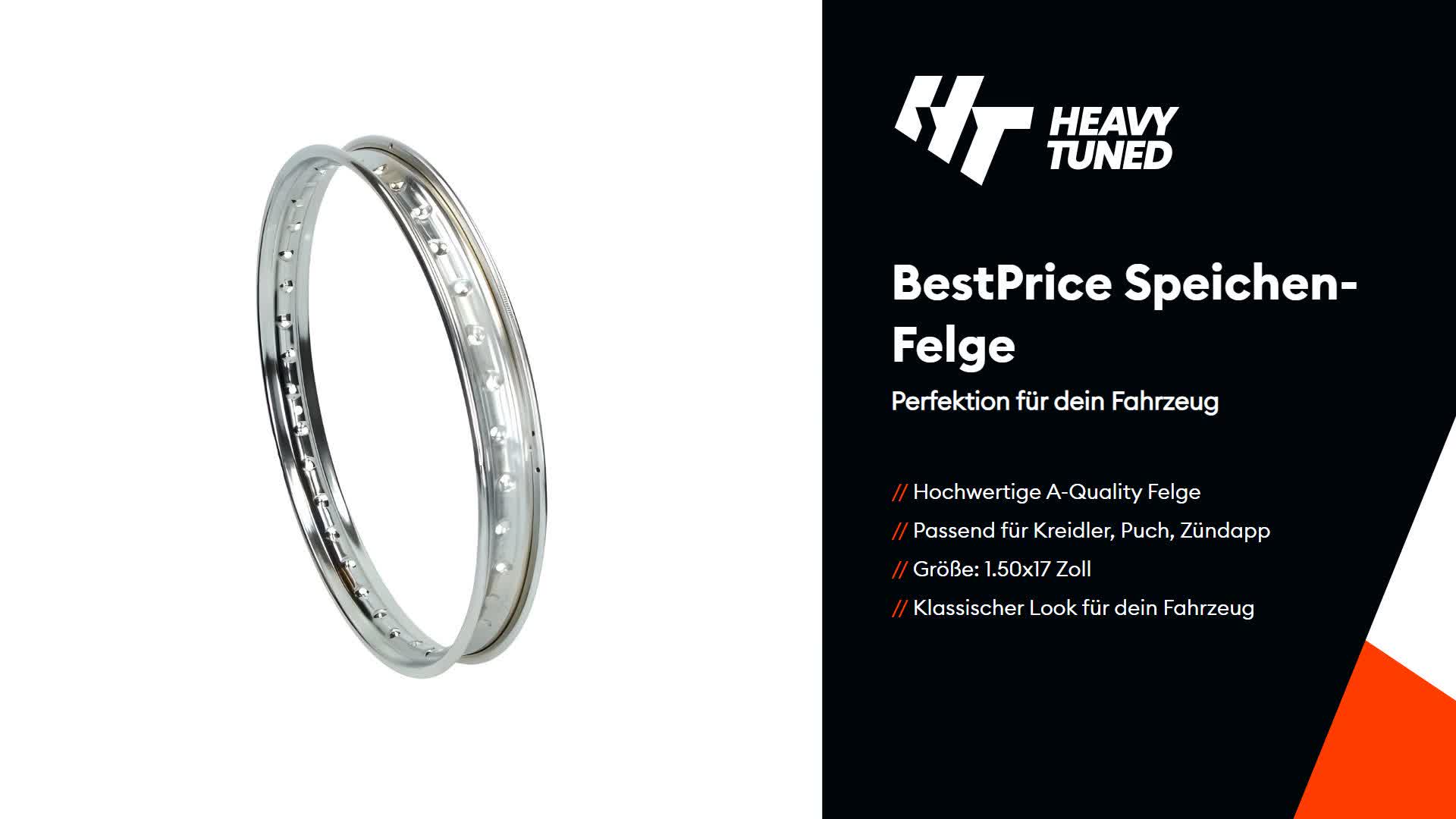 BestPrice Speichen-Felge kompatibel mit Kreidler, Puch, Produktbild-Vorschau 3
