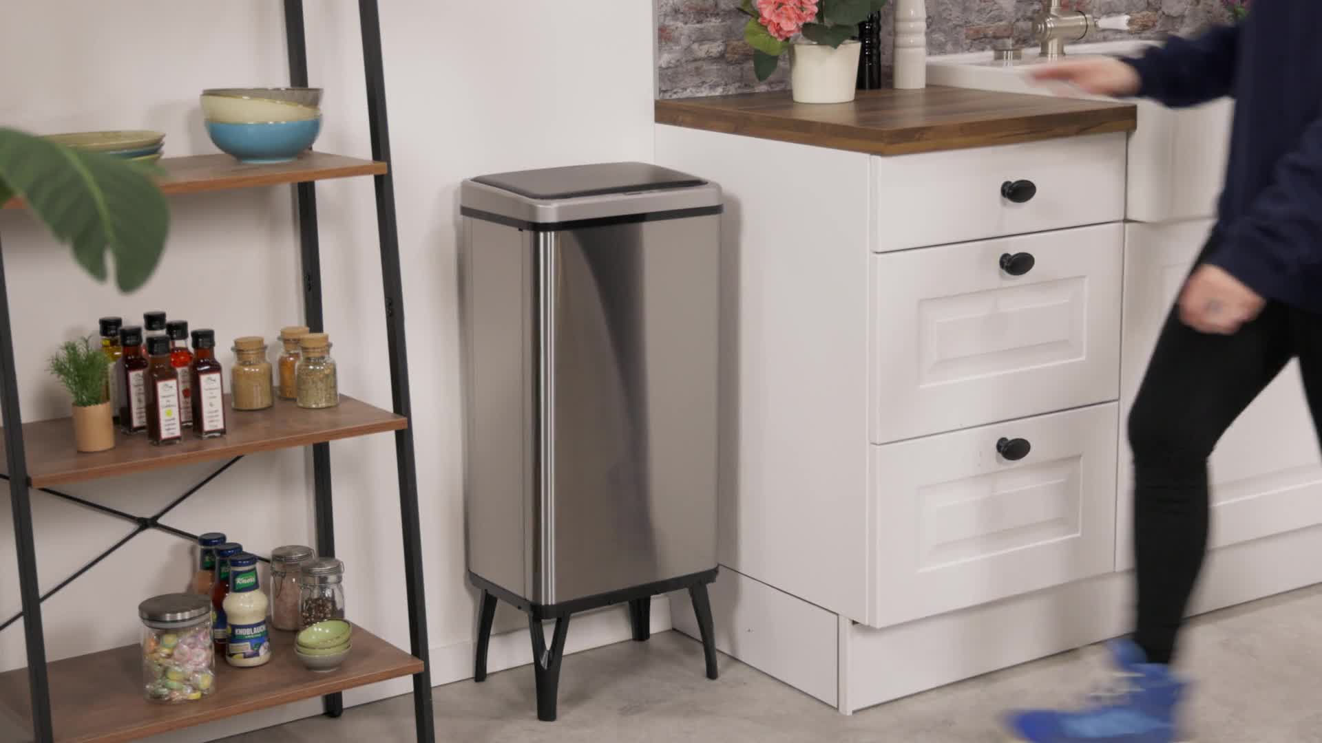Relaxdays Mülleimer Sensor, 50 l, elektrischer Deckel, Produktbild-Vorschau 7