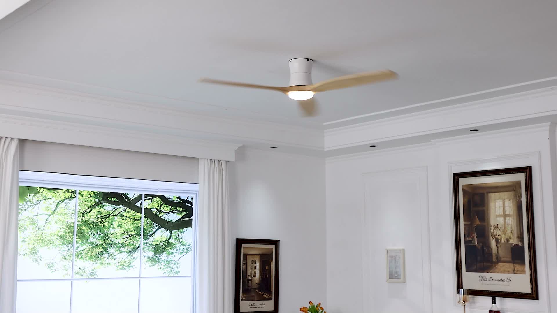 Sofucor Deckenventilator, modern, 132 cm, Massivholz, mit Produktbild-Vorschau 7