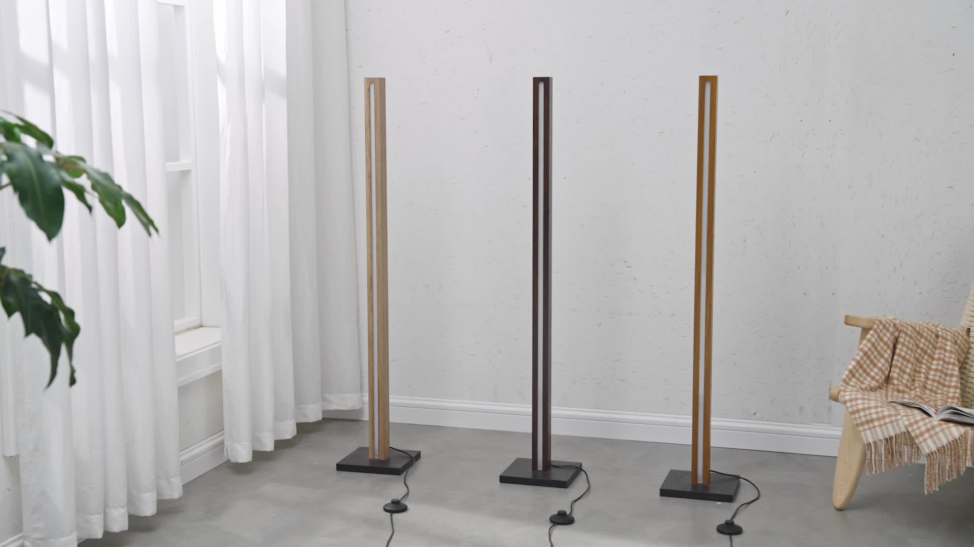 EDISHINE Stehlampe aus Holz, LED Stehleuchte Dimmbar,  Produktbild-Vorschau 7