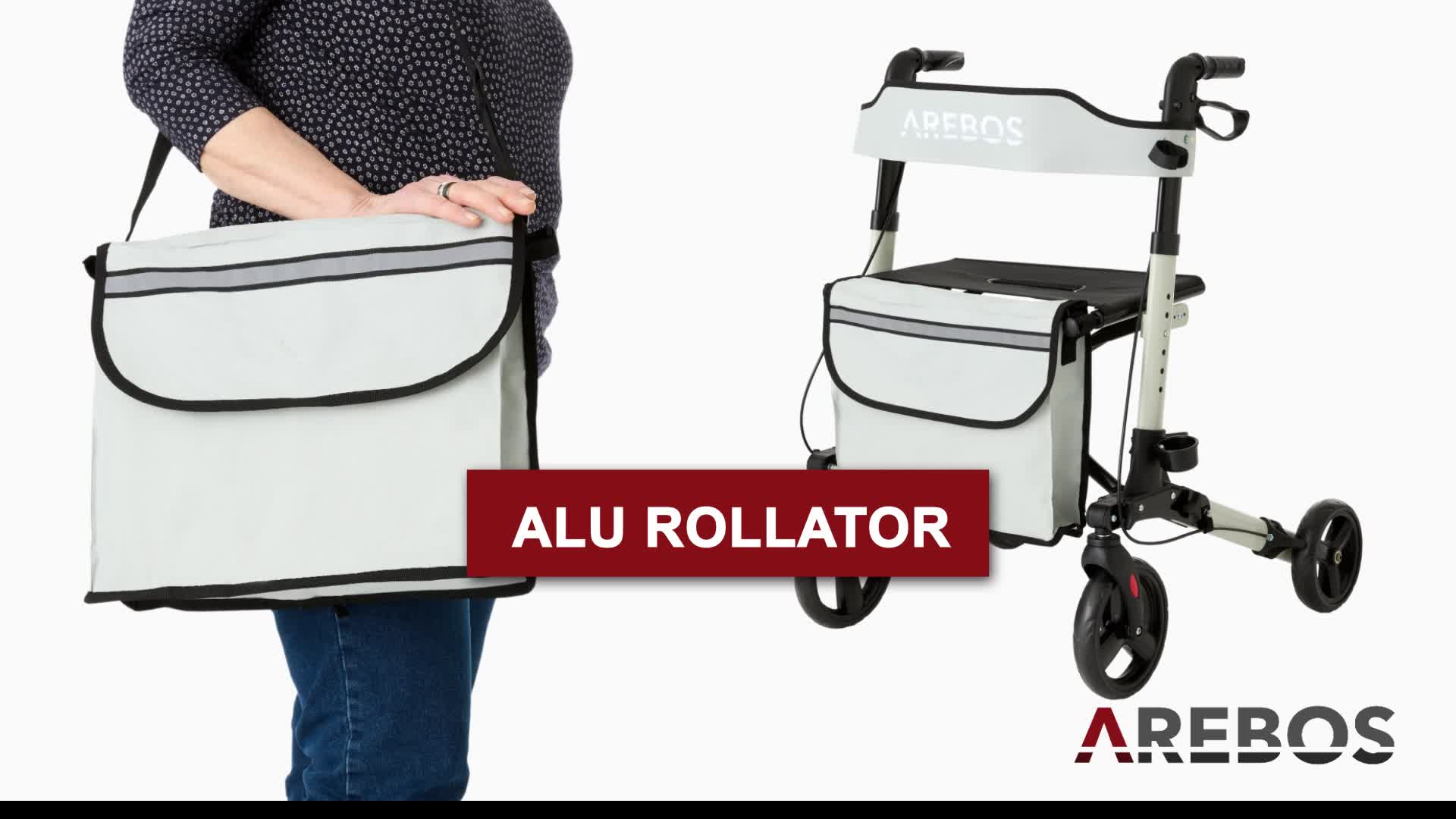 AREBOS Leichtgewicht Rollator Aluminium | Faltbarer Produktbild-Vorschau 7