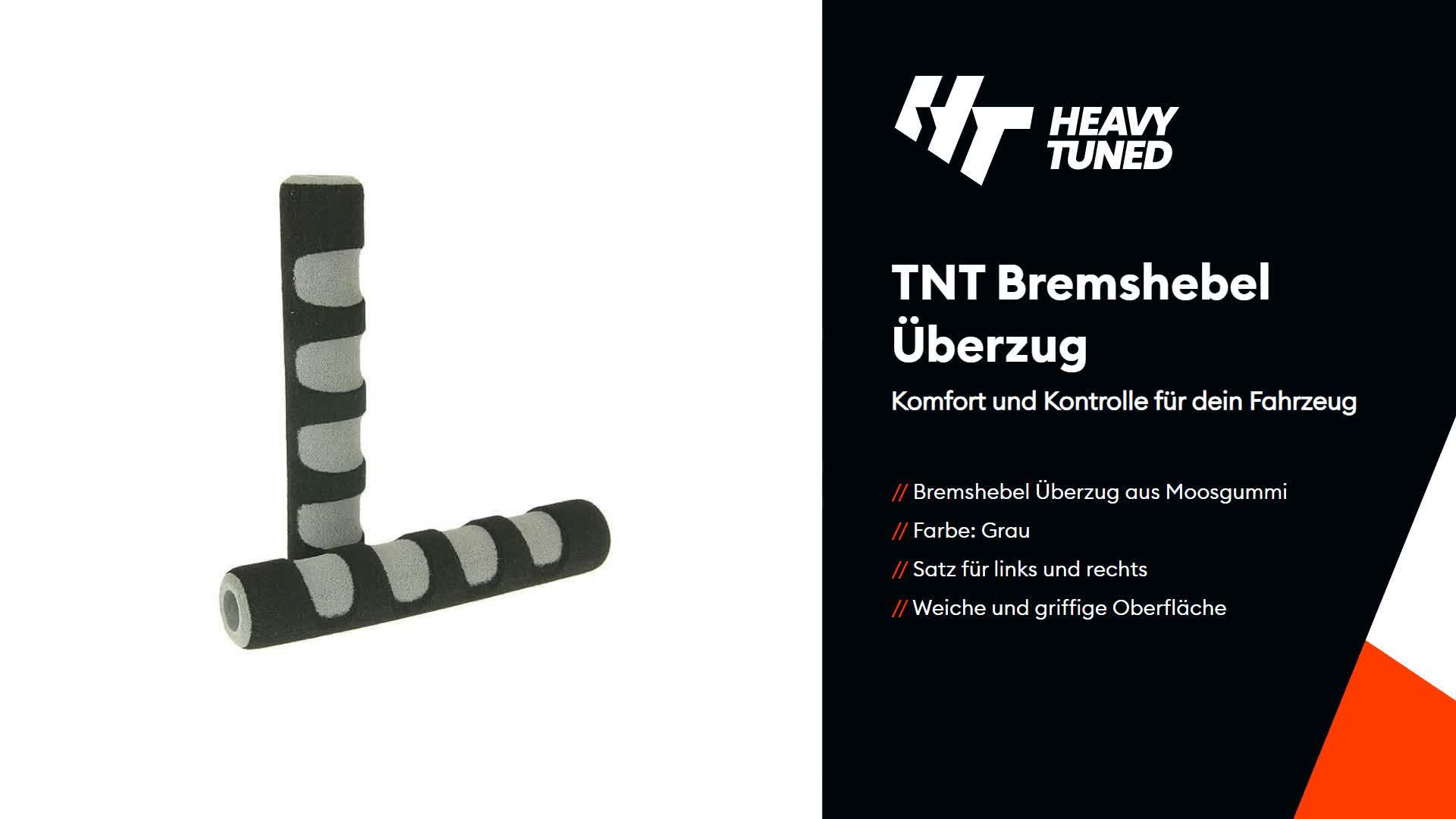 TNT Bremshebel Überzug Moosgummi grau Produktbild-Vorschau 2