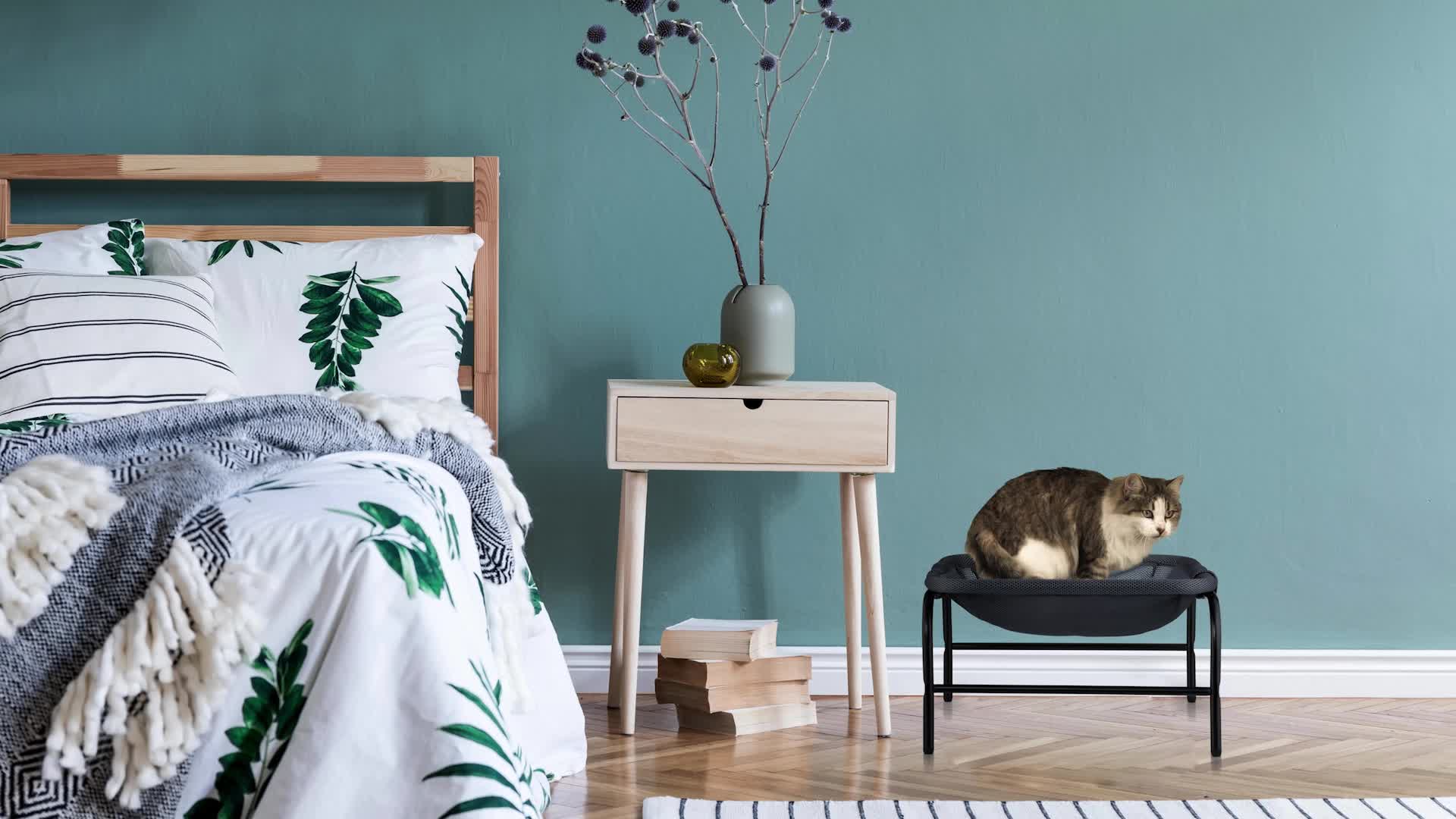 Relaxdays Katzenhängematte, stehend, erhöhter Produktbild-Vorschau 7