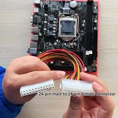 R28 ATX 24-Pin Stromkabel Verlängerung – 30 cm PC Netzteil Produktbild-Vorschau 7