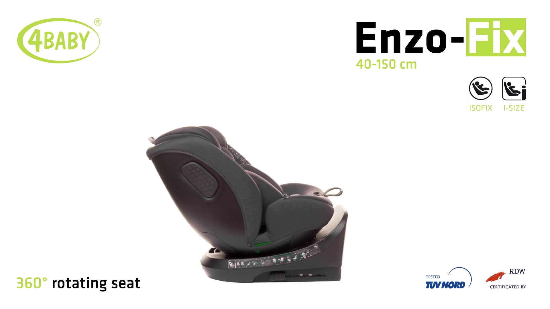 4Baby | Kindersitz - 360° Drehbar - mit ISOFIX, I-SIZE, Produktbild-Vorschau 7