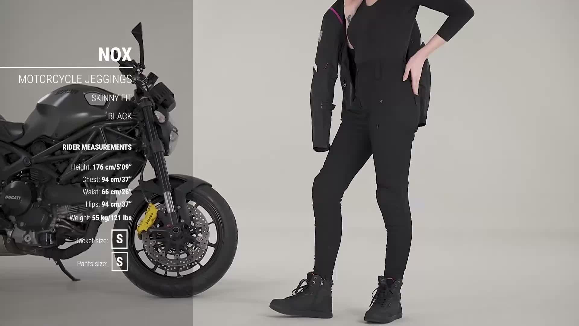 SHIMA Nox 2.0 Damen Motorrad Jeggings, schwarz, S Produktbild-Vorschau 6