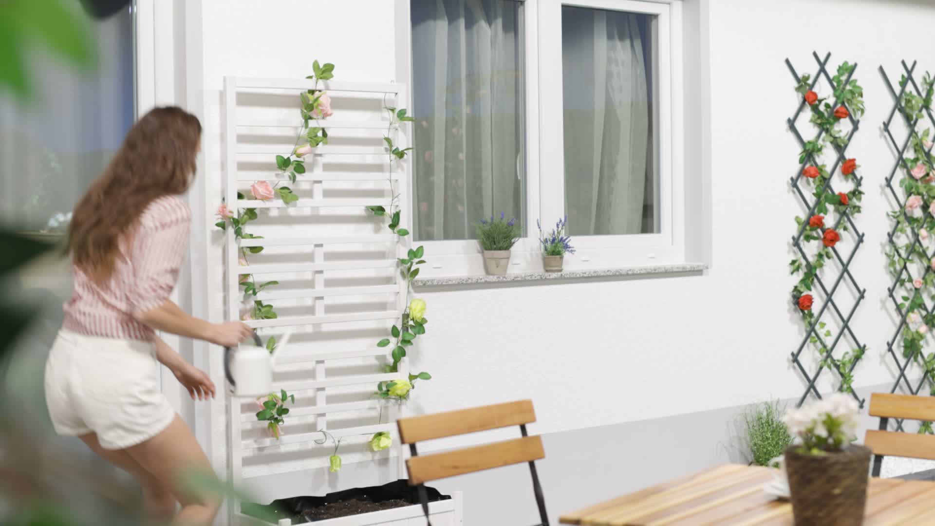 Relaxdays Pflanzkasten mit Spalierwand, HBT 171 x 71,5 x Produktbild-Vorschau 7