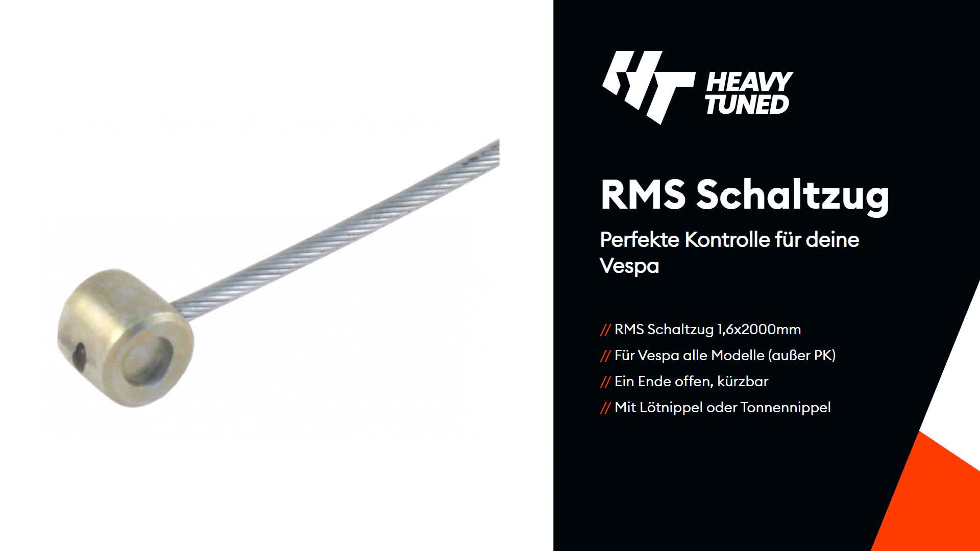 RMS Seilzug Schaltung / Schaltzug 1,6x2000mm kompatibel mit Produktbild-Vorschau 2