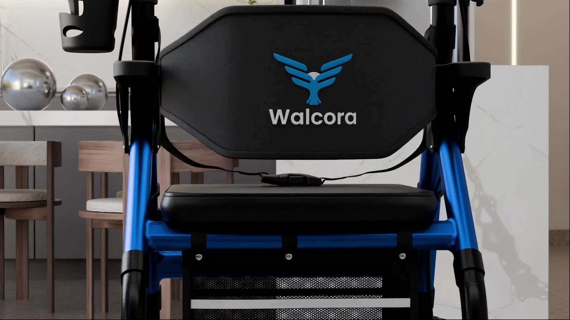 WALCORA 2 in 1 Rollstuhl Rollator Faltbar und Leicht mit Produktbild-Vorschau 7