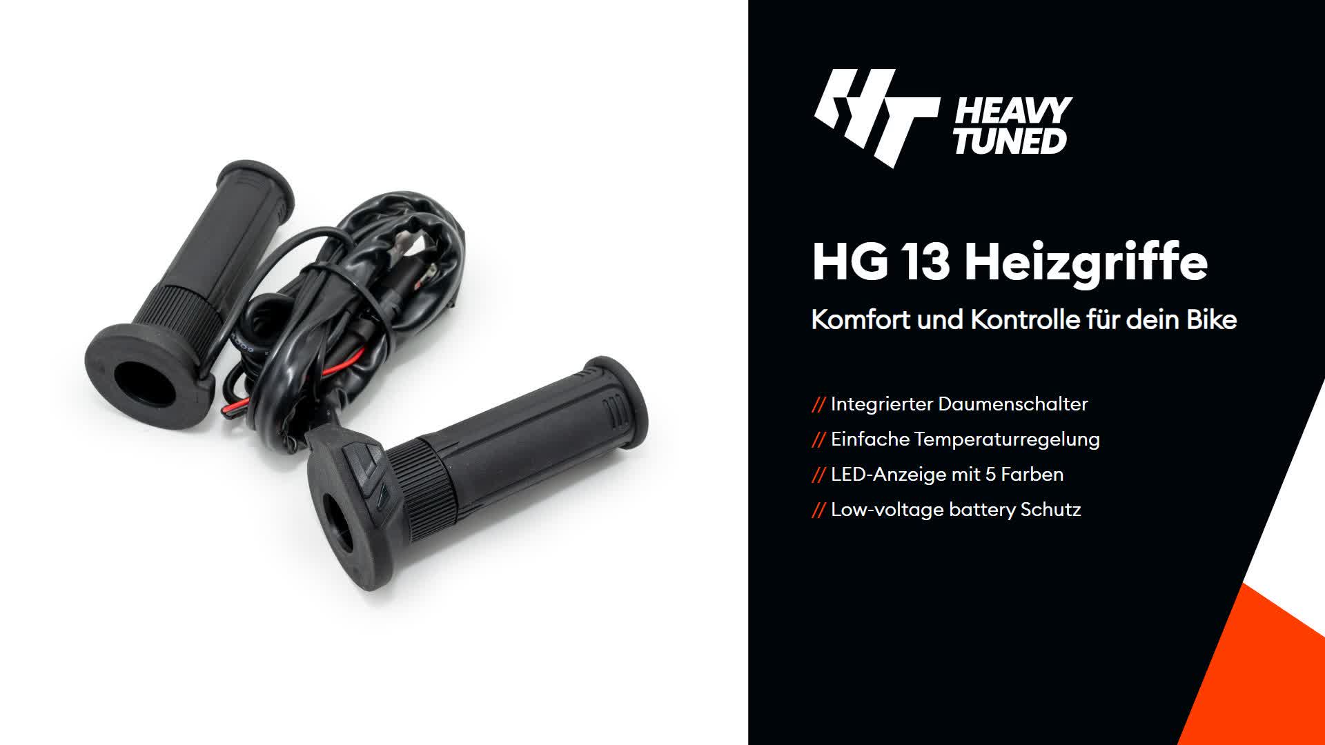 KOSO Heizgriffe 7/8" + 1" L=120 mm HG-13 mit integriertem Produktbild-Vorschau 7