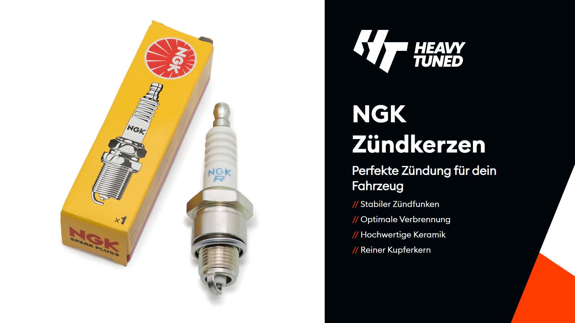 NGK Zündkerze BPR7HS entstört, 12,7mm Kurzgewinde Ø 14,0mm, Produktbild-Vorschau 5