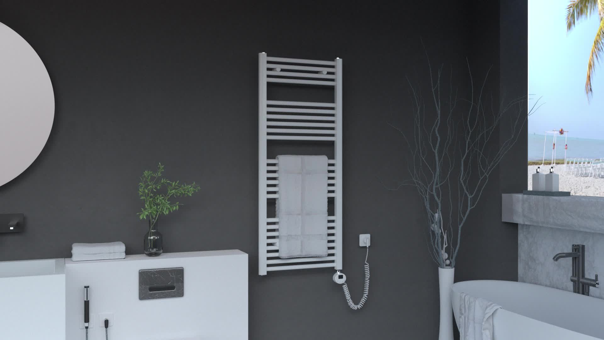 Heilmetz Badheizkörper Elektrisch 120 x 50 cm 600W Produktbild-Vorschau 7