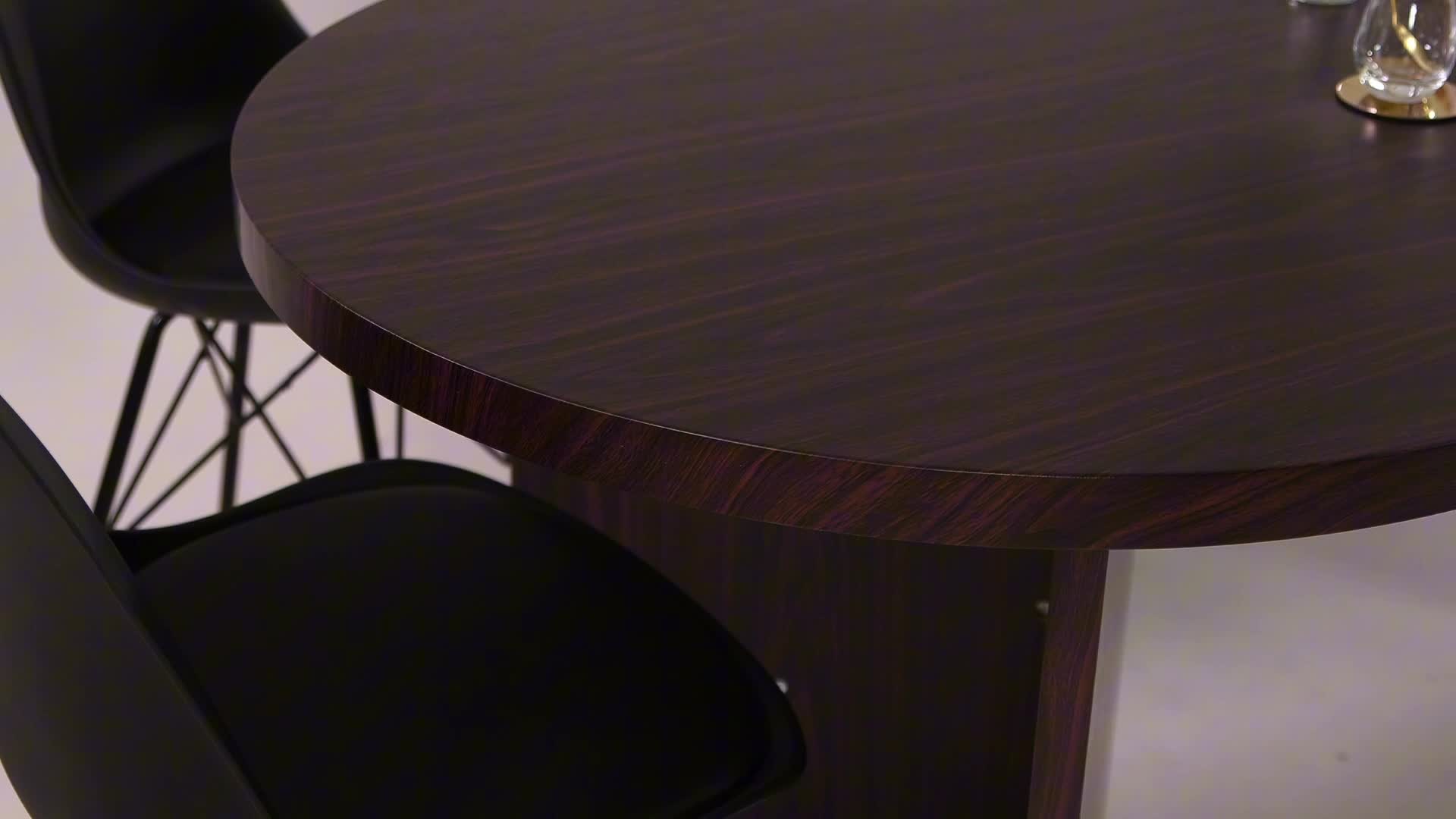Refurbished Möbelretoure Esstisch oval mit geraden Kanten Produktbild-Vorschau 7