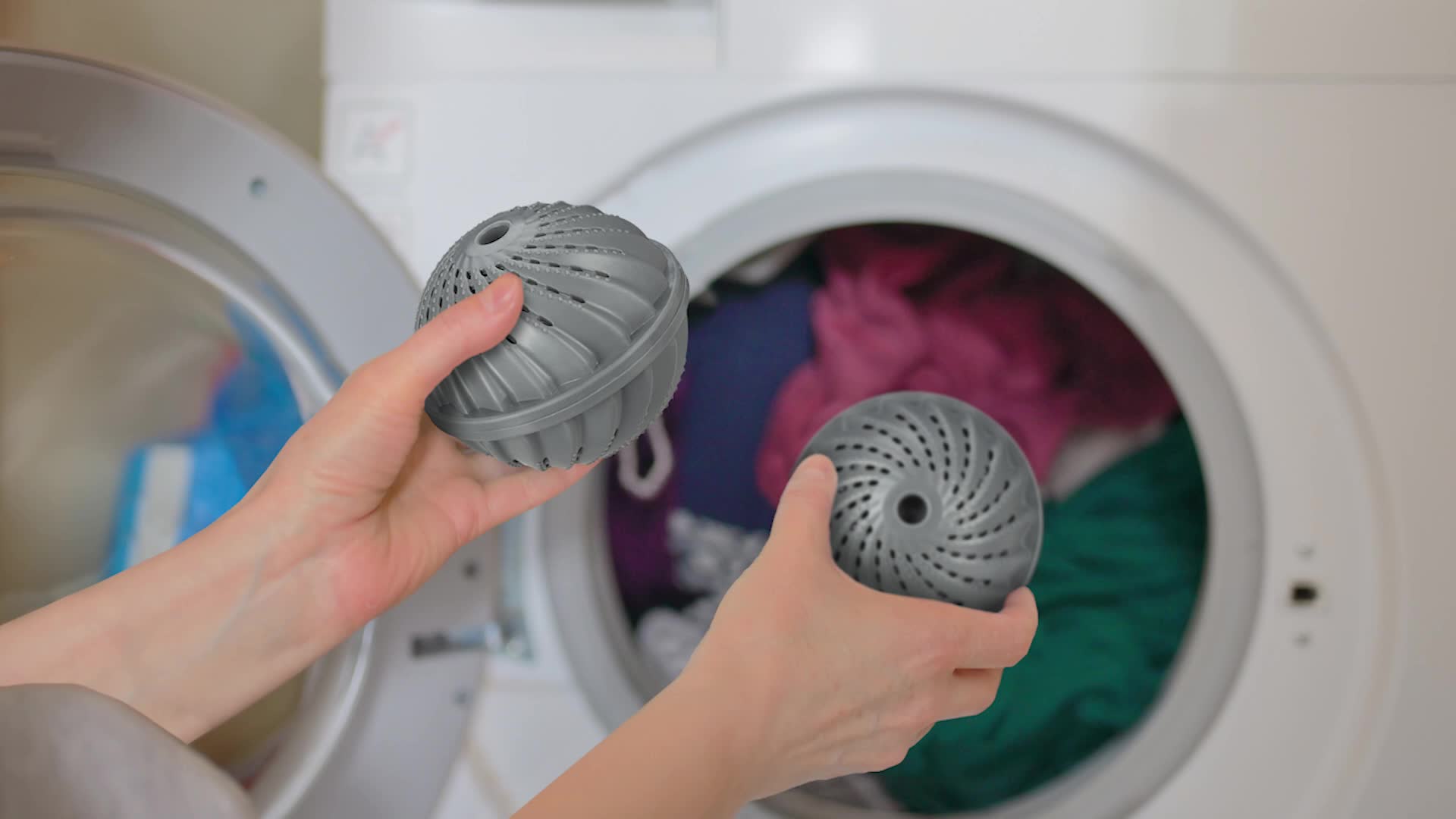 Relaxdays Waschball 2er Set, Waschkugel für Waschmaschine, Produktbild-Vorschau 7