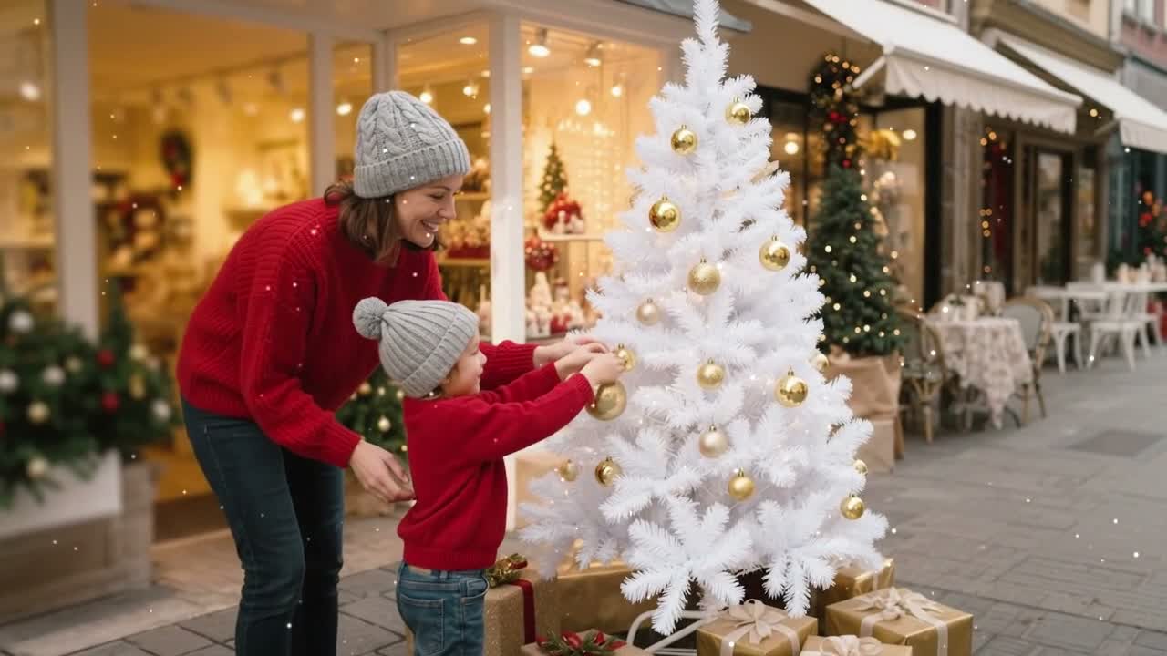 XINZI, 210 cm kunstkerstboom met sneeuweffect en kegeltjes Productafbeelding-voorbeeld 7