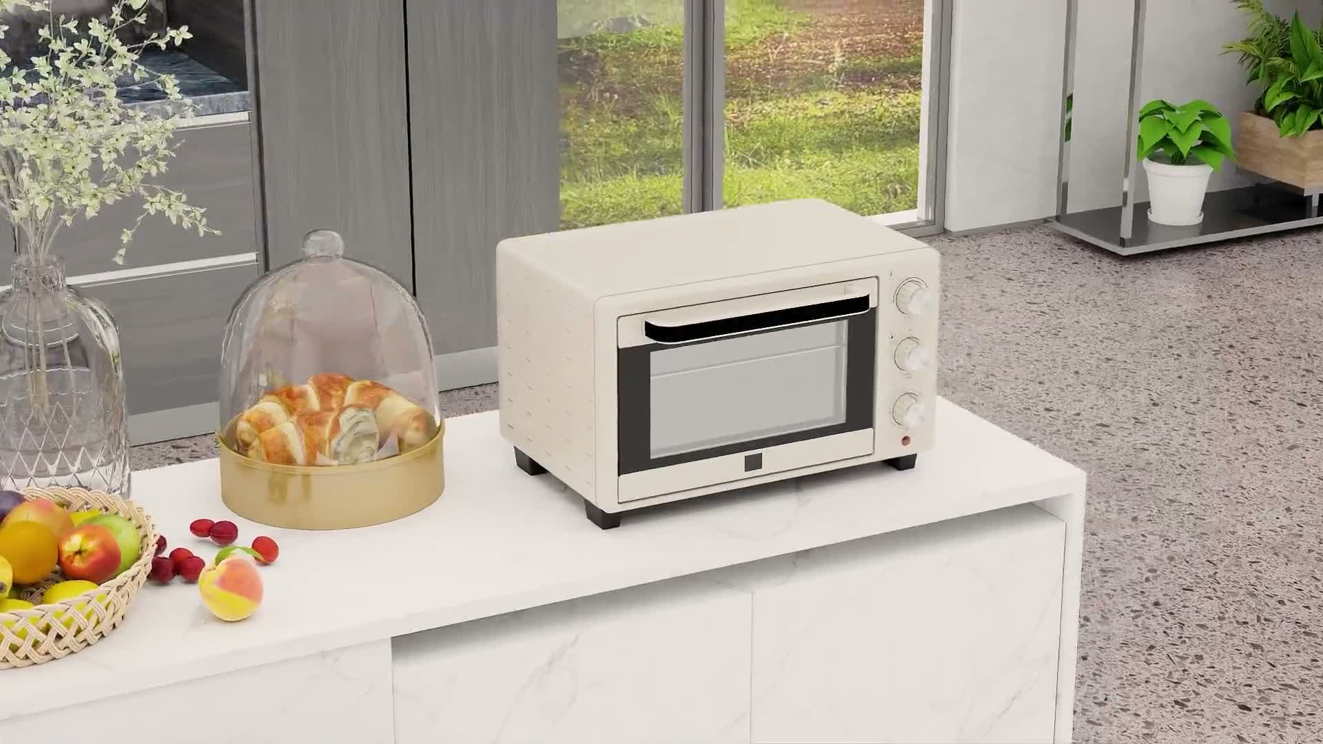 HOMCOM Mini Backofen 21L Pizzaofen Miniofen mit Backblech Produktbild-Vorschau 7