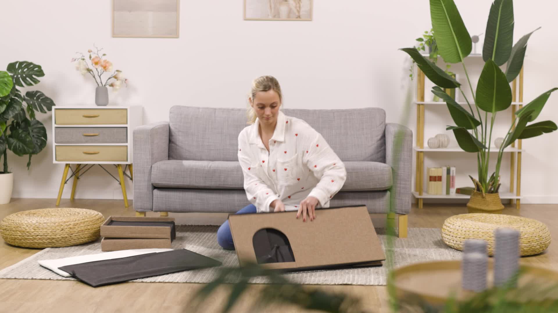 Relaxdays Katzenhöhle faltbar, belastbare Sitzbank, Produktbild-Vorschau 7