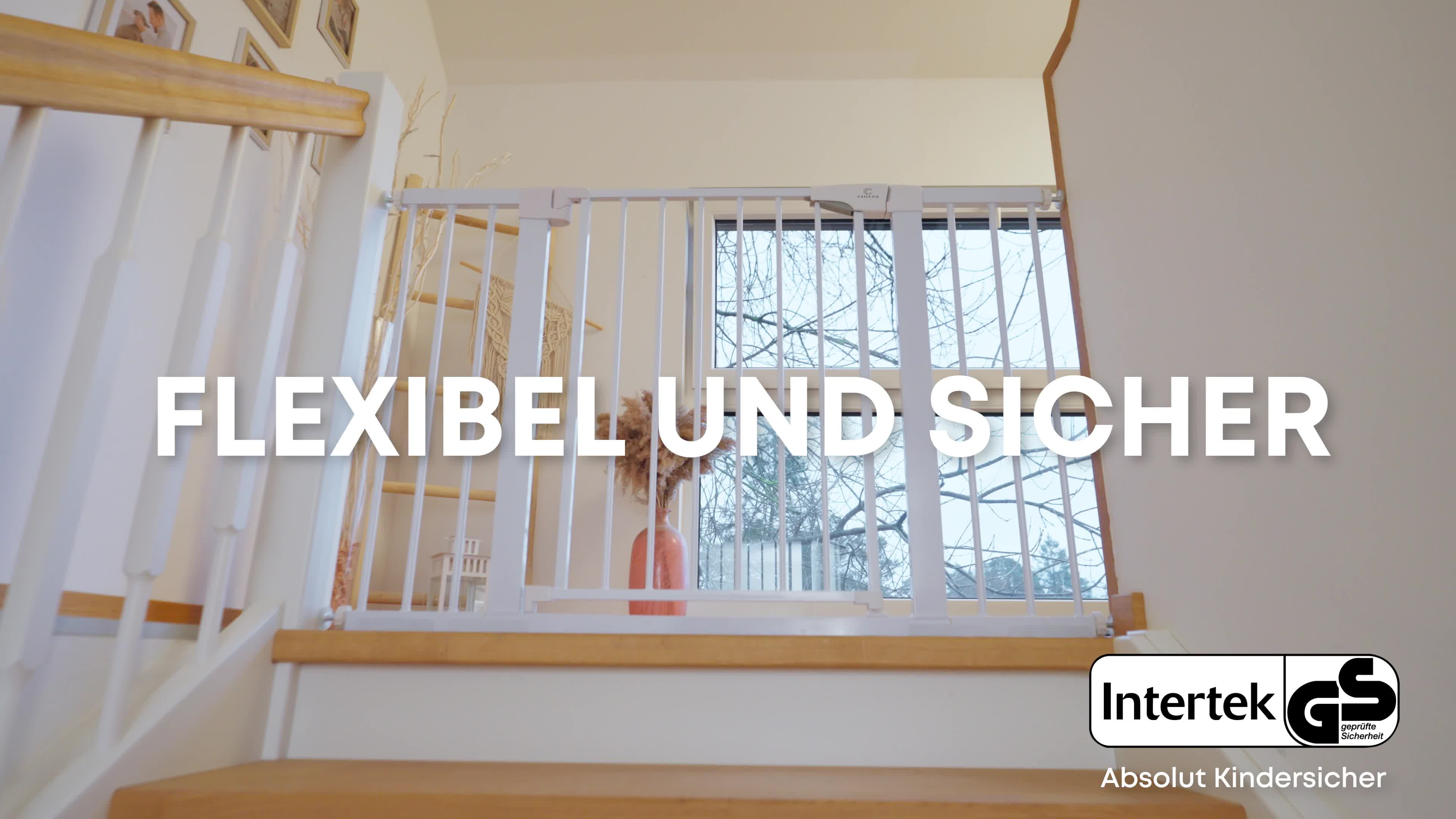 CHILDOO Treppenschutzgitter ohne Bohren [GS-] Türgitter für Produktbild-Vorschau 7