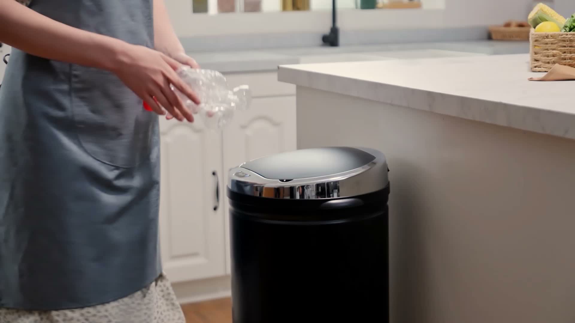 HOMCOM Automatischer Abfalleimer 50L Rostfreier Kücheneimer Produktbild-Vorschau 7