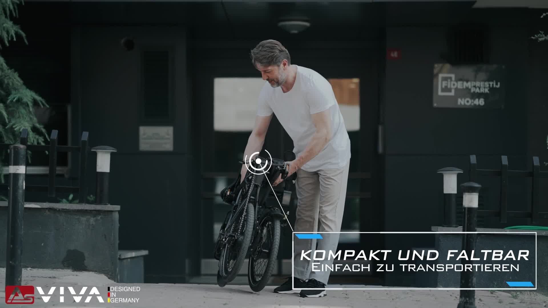 AsVIVA E-Bike 20" Klapprad B13 Stadtfalter 36V 14,0Ah Produktbild-Vorschau 7