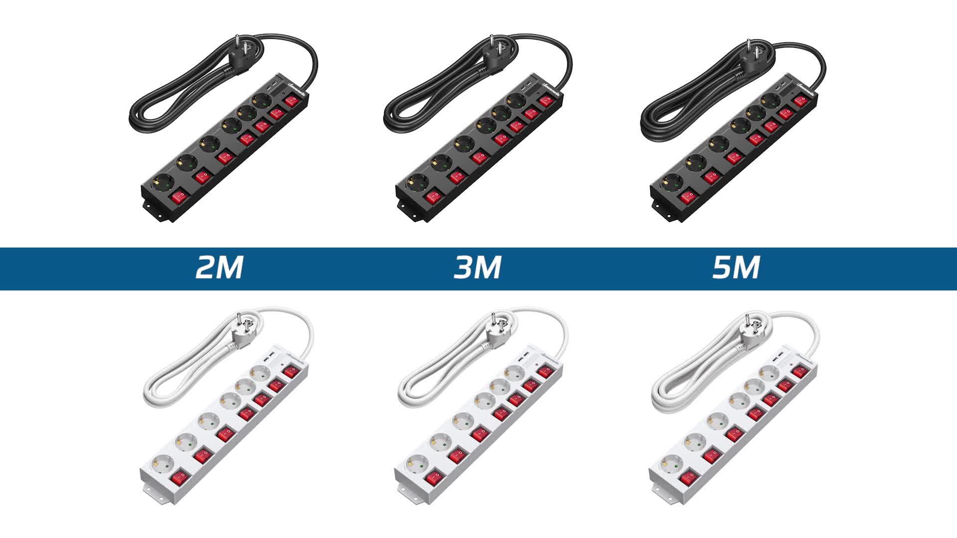 DEWENWILS 2M Steckdosenleiste mit 2 USB, 6 Fach Produktbild-Vorschau 7