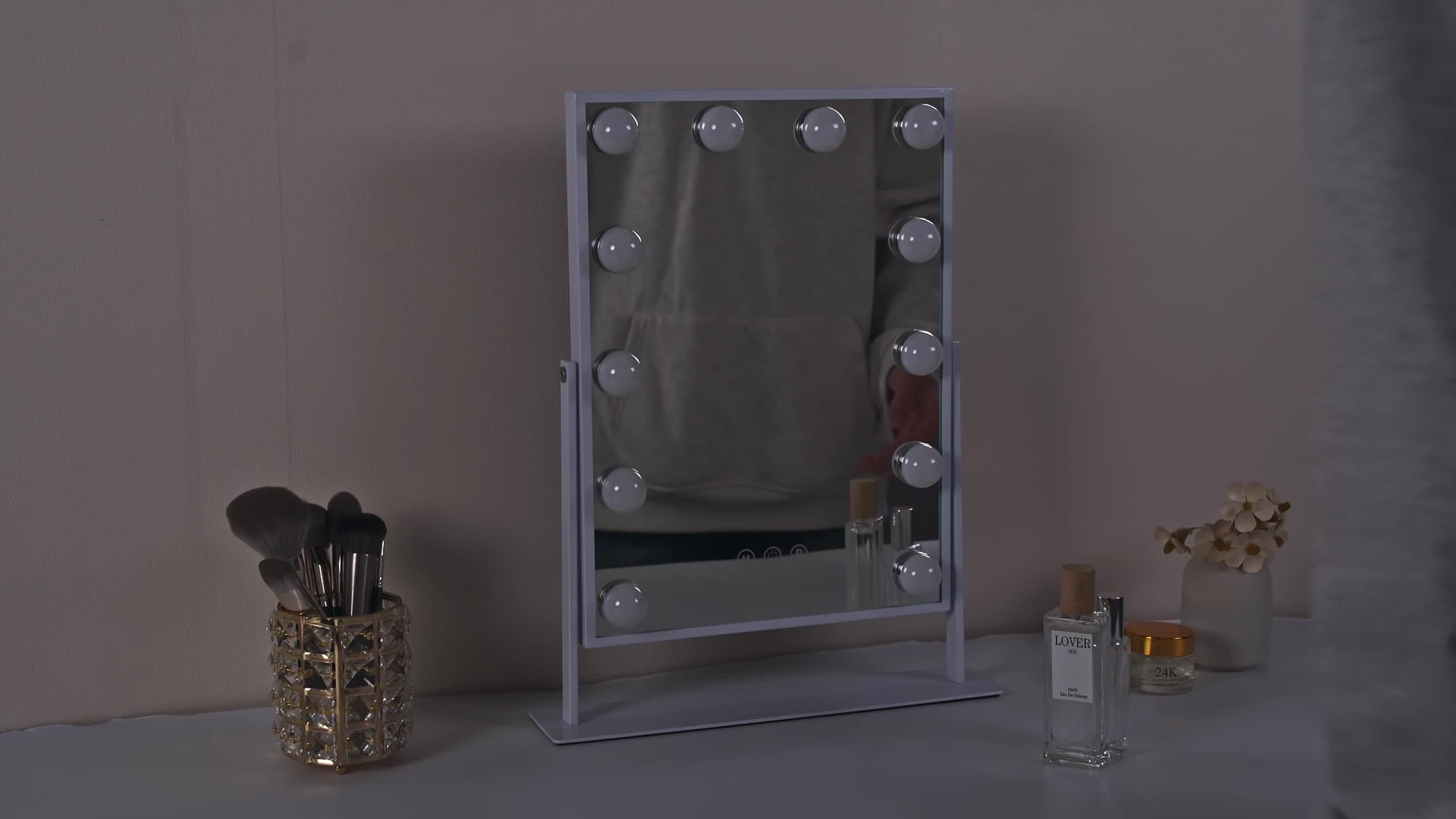 VANITII Lusterko do makijażu z oświetleniem 30 x 41 cm Podgląd zdjęcia produktu 7