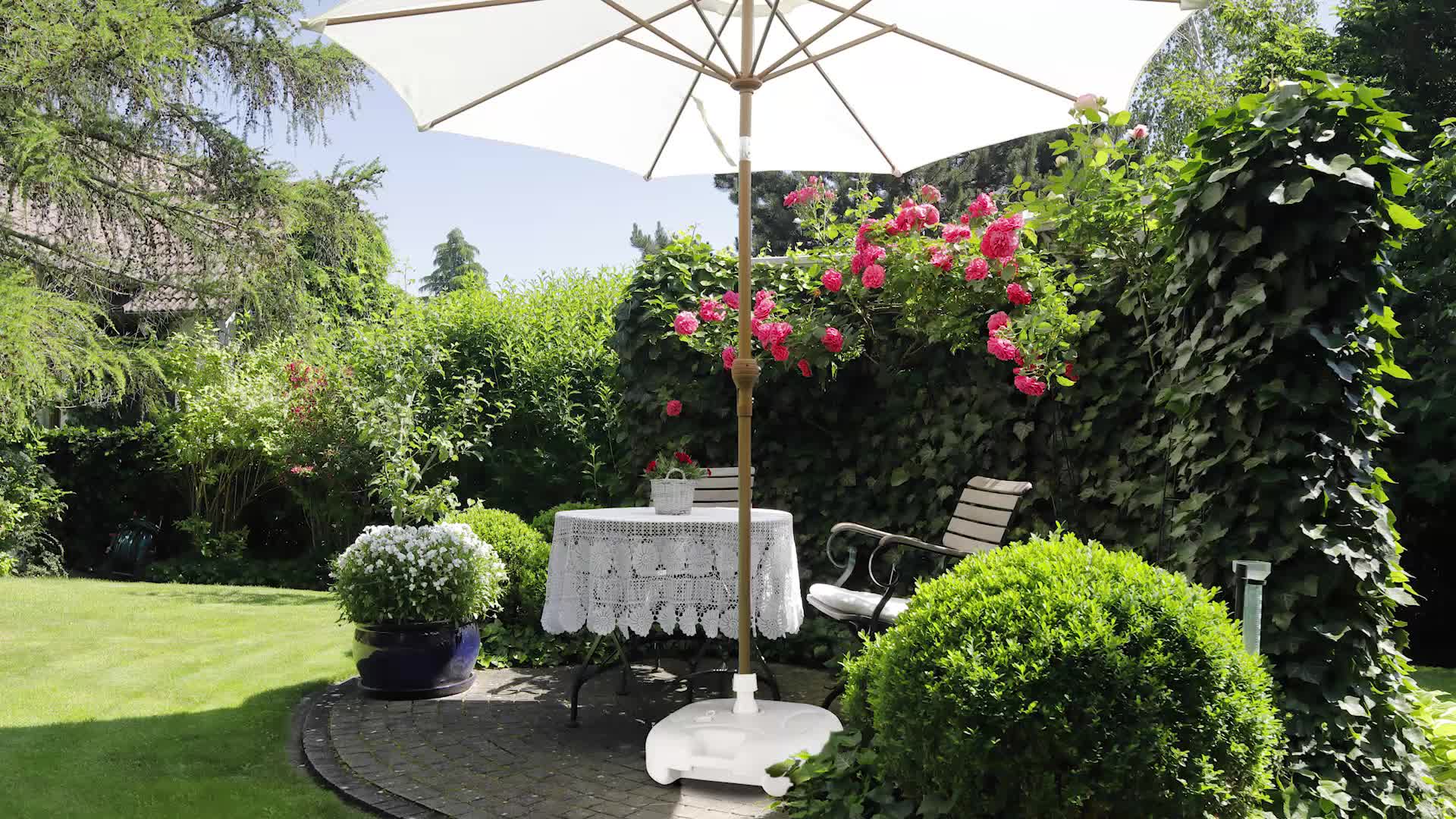 Relaxdays Sonnenschirmständer Kunststoff, befüllbar mit Produktbild-Vorschau 7
