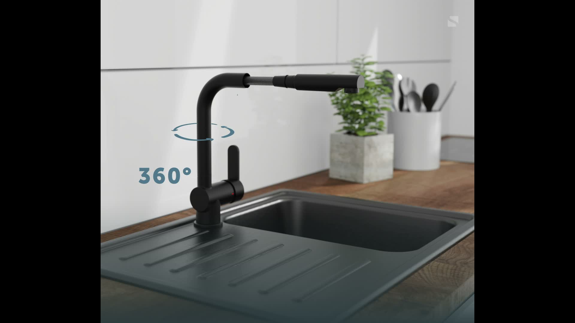 79760U LONDON Spültischarmatur, Schwarz matt, mit Produktbild-Vorschau 7