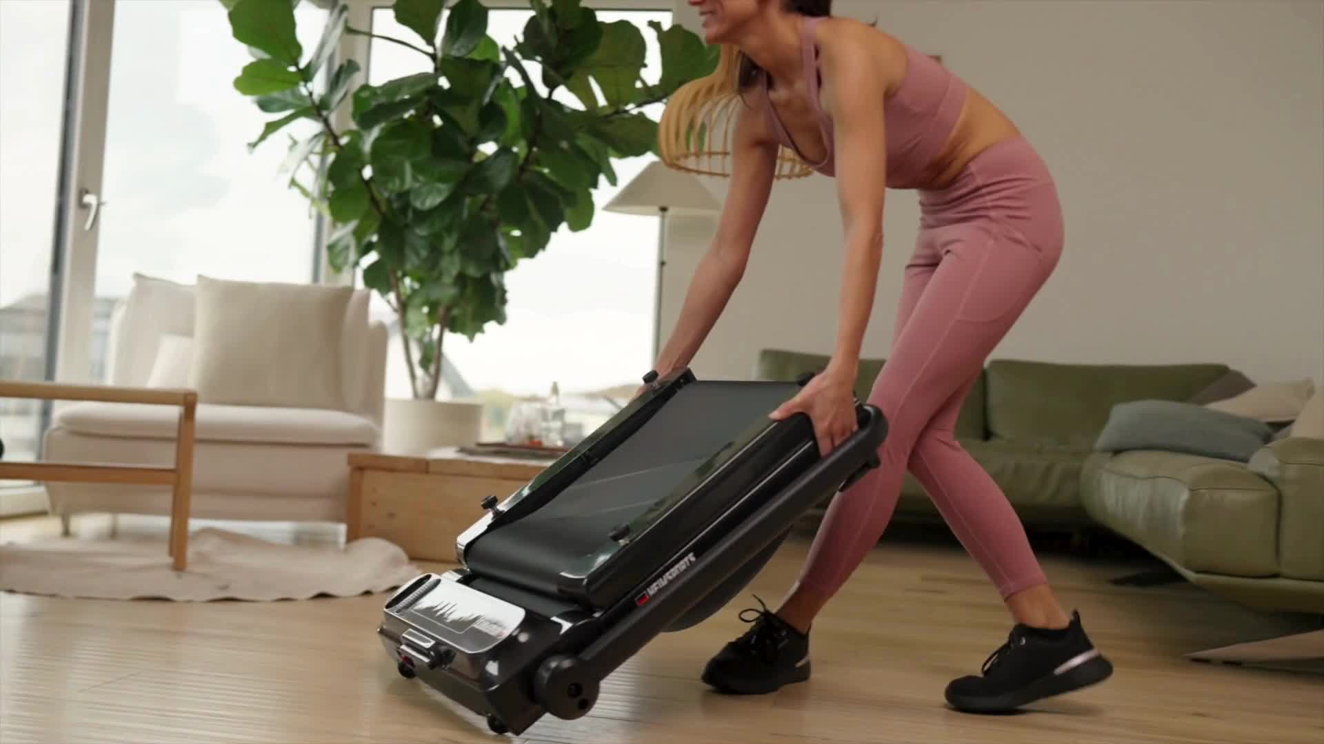 Besonderes Laufband klappbar und voll faltbar mit Handlauf, Produktbild-Vorschau 7