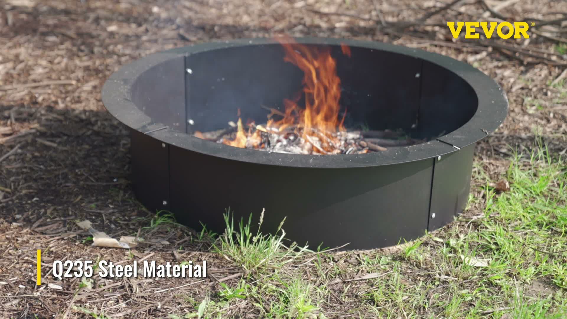 VEVOR Feuerschale Feuerstelle Garten Terrasse Kamin 1,5 mm Produktbild-Vorschau 7