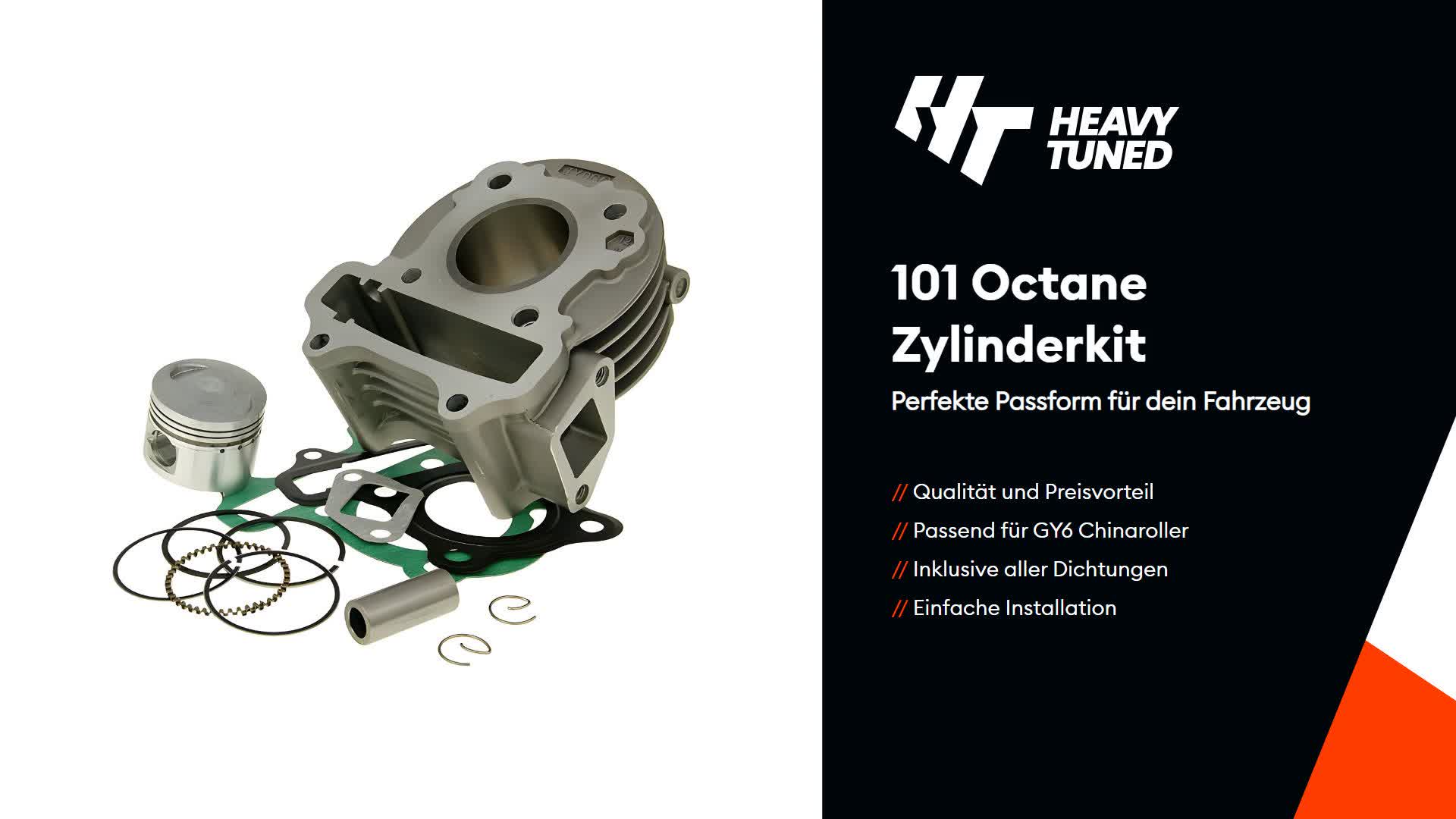101-Octane Zylinderkit GY6 Chinaroller 50 ccm kompatibel Produktbild-Vorschau 4