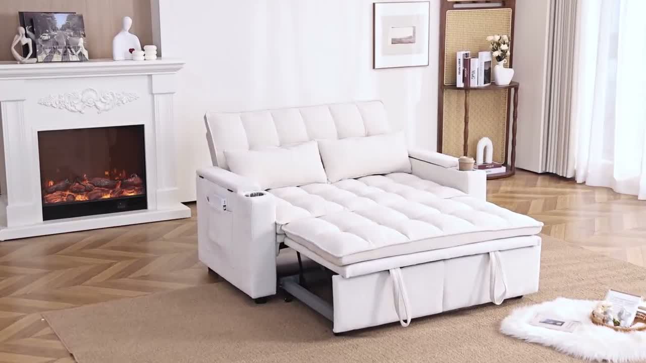 Tagesbett 3-in-1, ausziehbares Gästebett 142 x 177 cm mit Produktbild-Vorschau 7
