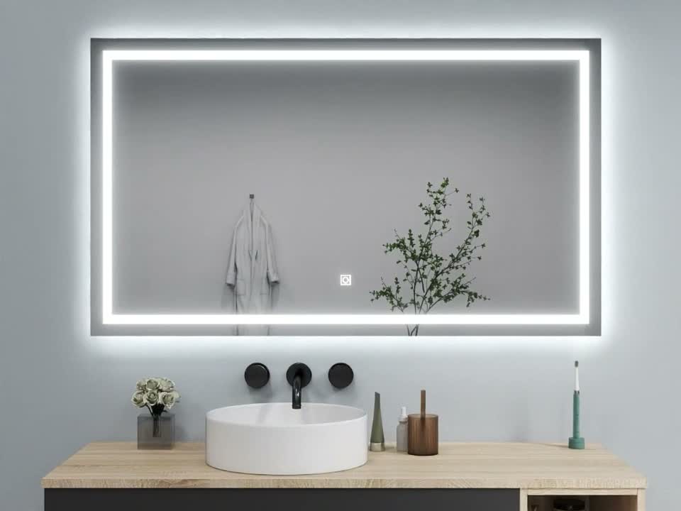 LED Badspiegel mit Beleuchtung Beschlagfrei 100x80cm Produktbild-Vorschau 7