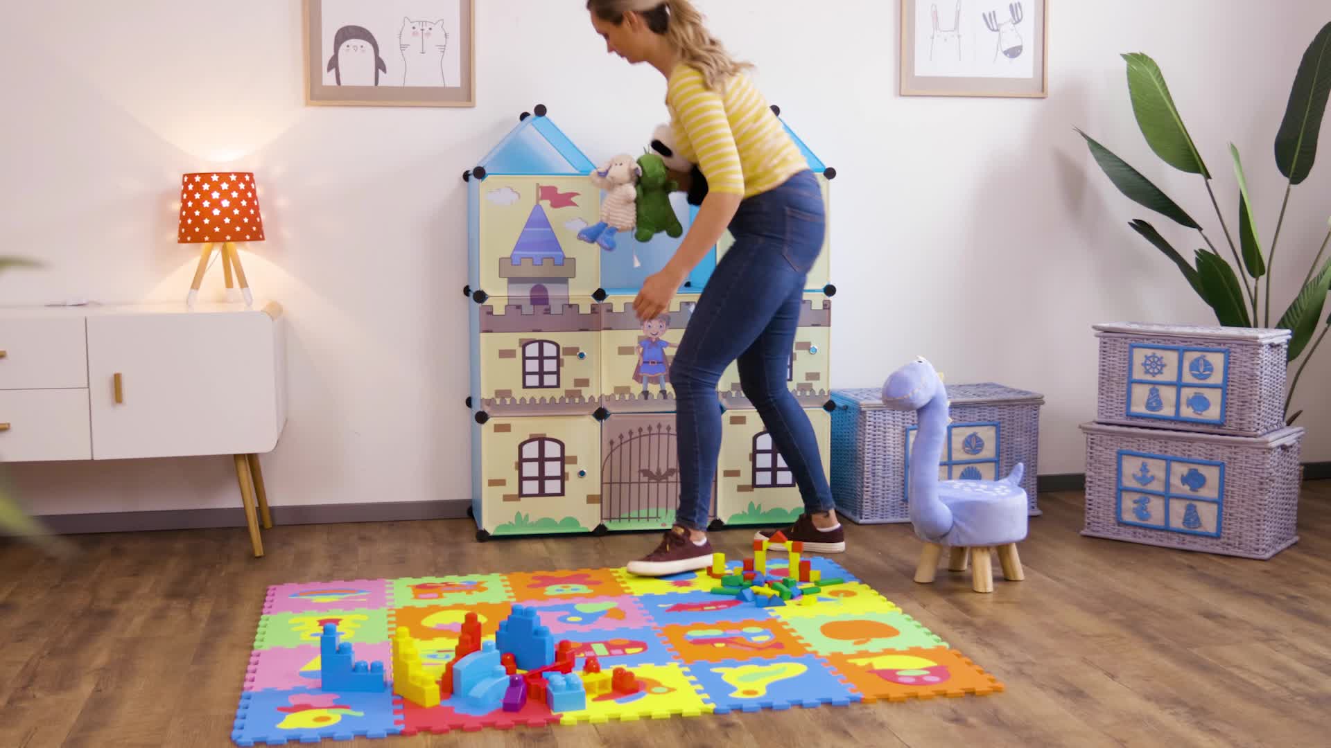 Relaxdays Steckregal Kinderzimmer, coole Ritterburg, Produktbild-Vorschau 7