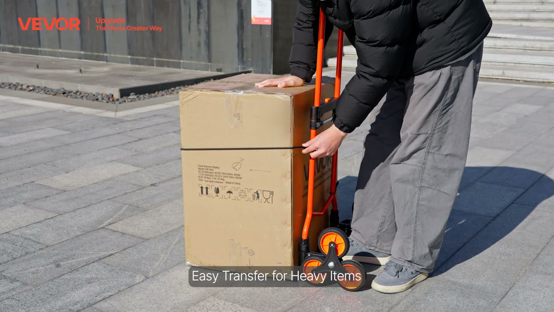 VEVOR Treppensackkarre klappbar, Sackkarre 54 kg Tragkraft, Produktbild-Vorschau 7