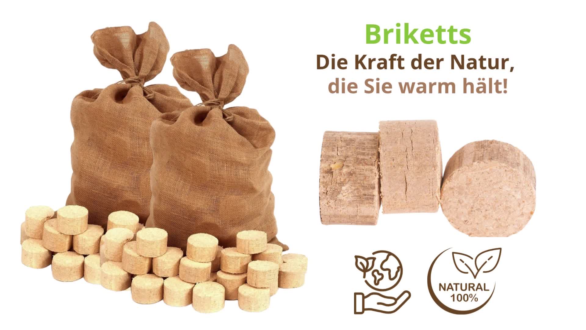 Floranica Holzbriketts 100% Gepresste Hartholzbriketts 12,5 Produktbild-Vorschau 7