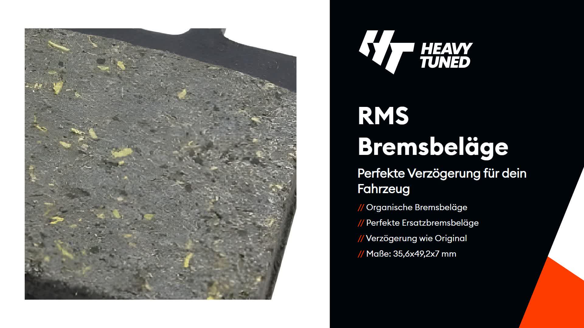RMS Bremsbelag S14 35,6x49,2x7mm kompatibel mit Piaggio LX Produktbild-Vorschau 7