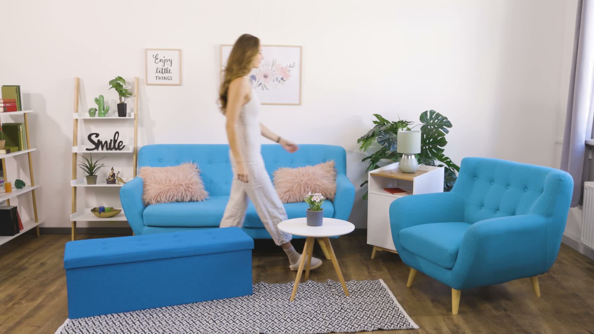 Relaxdays Nachttischlampe Touch, E14-Fassung, indirektes Produktbild-Vorschau 7