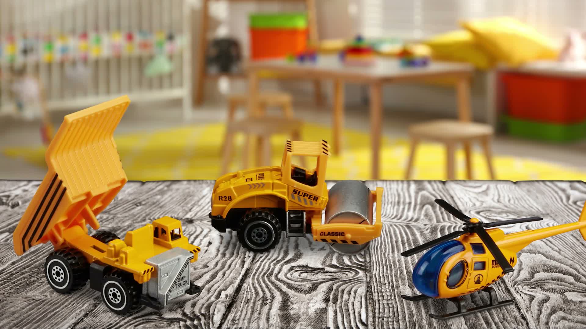 Relaxdays Baustellenfahrzeuge Kinder, 6er Set, Produktbild-Vorschau 7