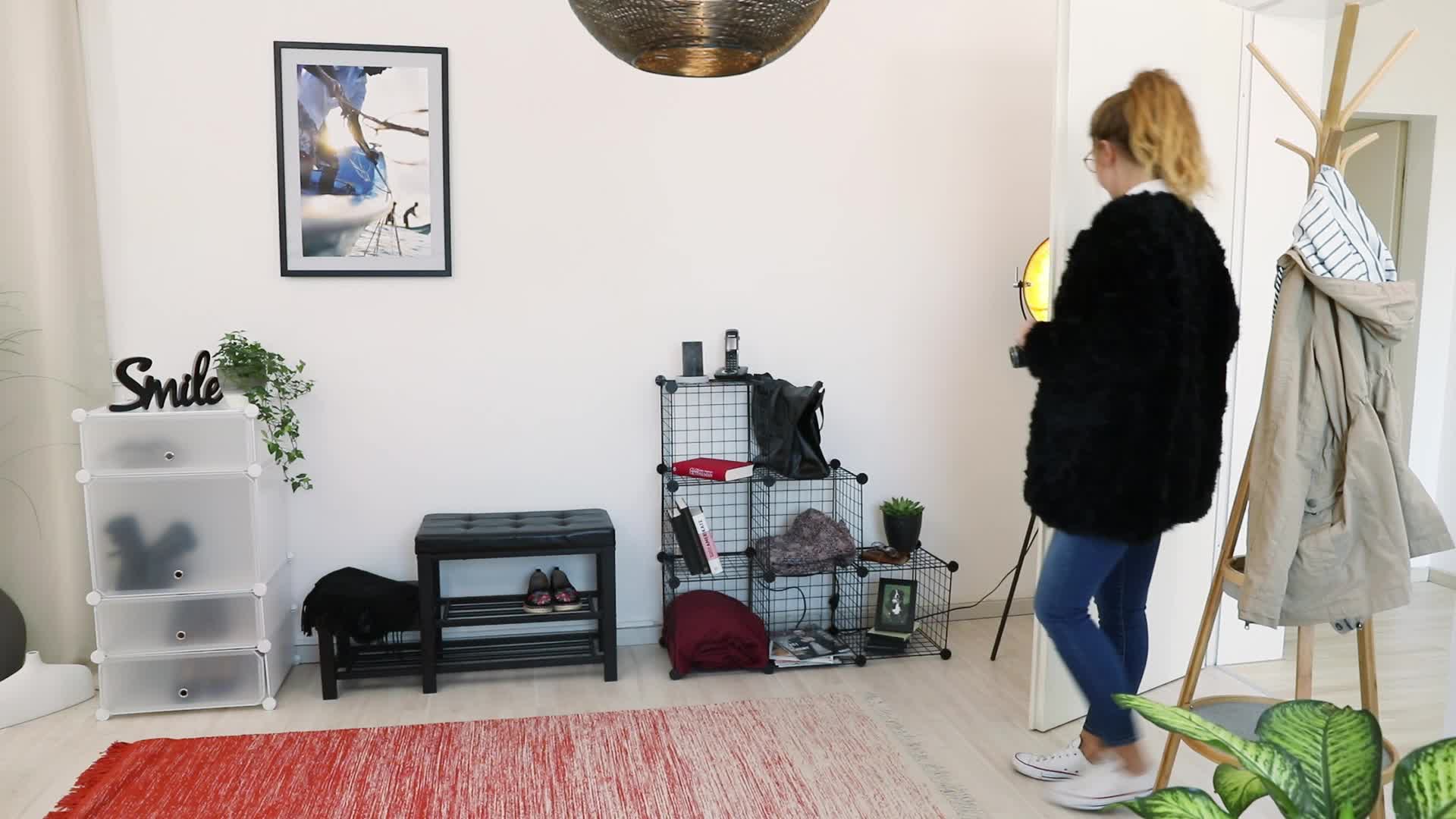 Relaxdays Regalsystem Drahtgitter, 6 Fächer, Offenes Produktbild-Vorschau 7