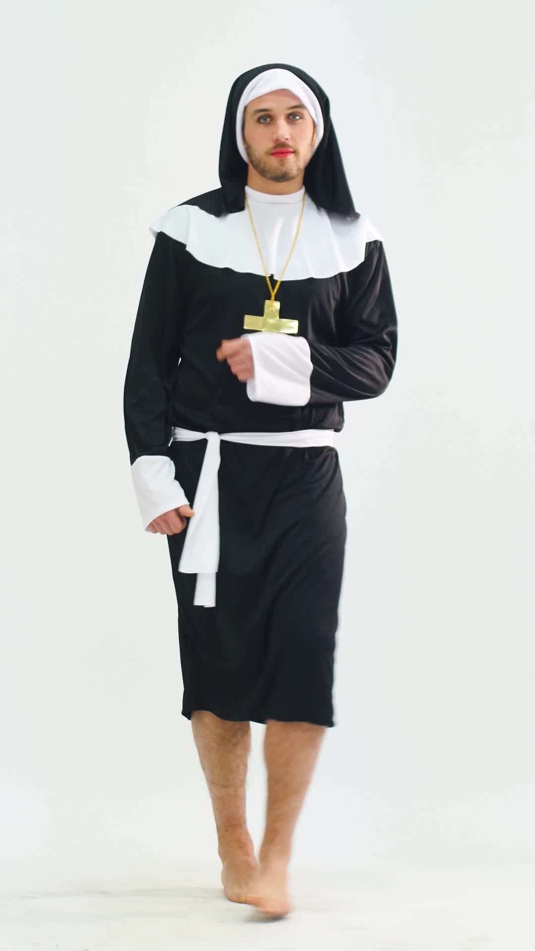 dressforfun® Herrenkostüm Nonne Produktbild-Vorschau 6