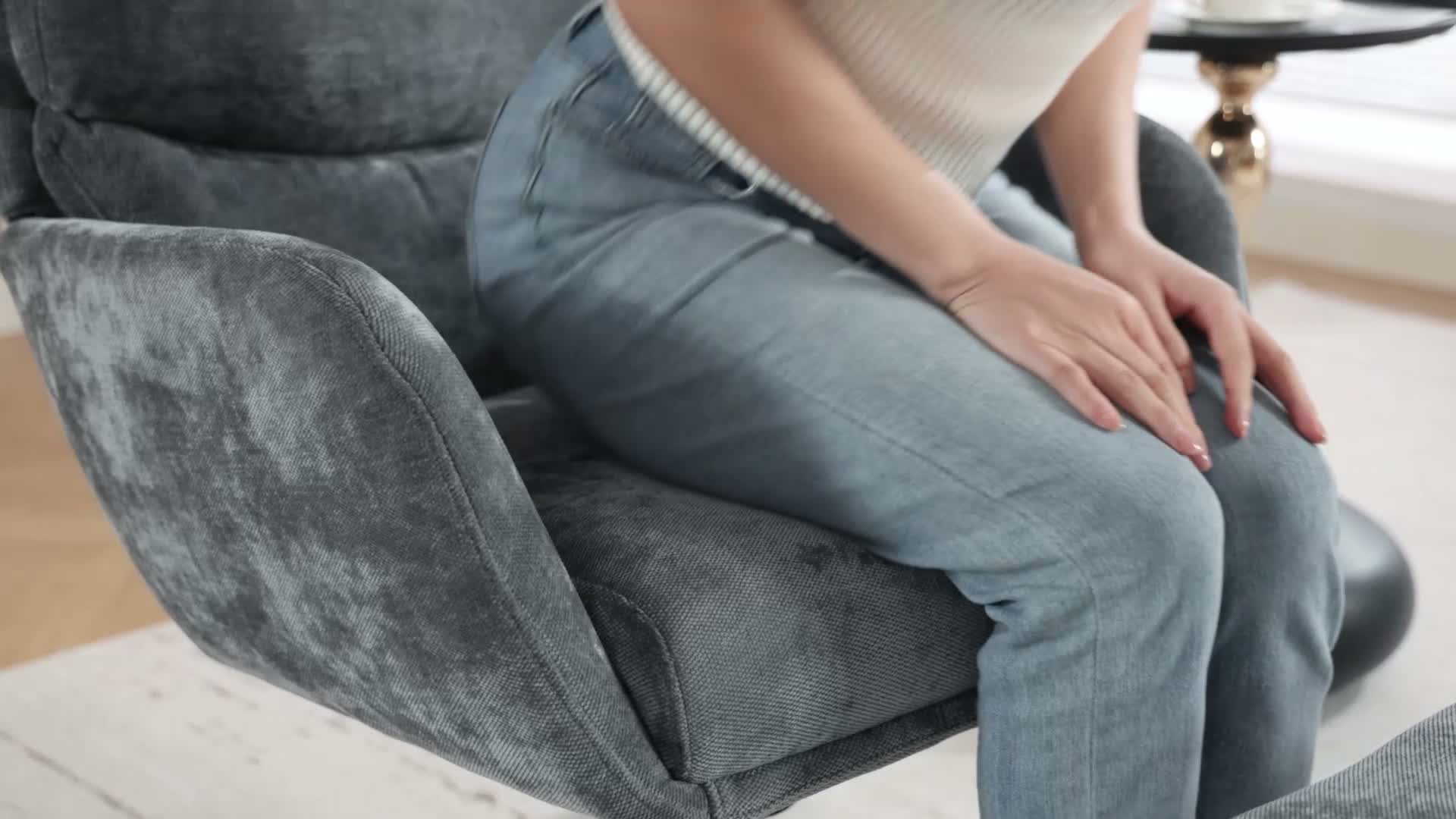 HOMCOM Relaxsessel mit Hocker, Fernsehsessel mit hoher Produktbild-Vorschau 7