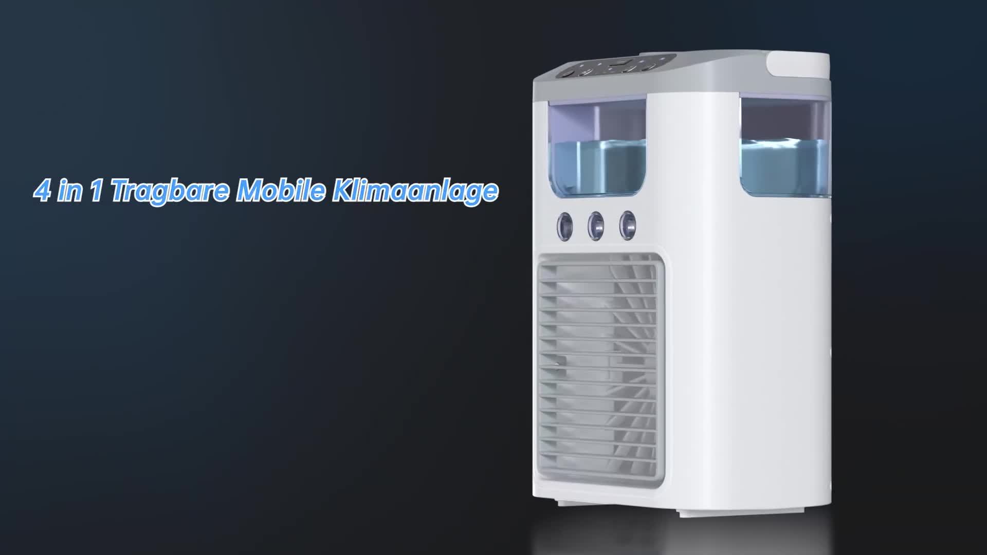 Mobile Mini-Luftkühler, Wiederaufladbar mit 3-fach Produktbild-Vorschau 7